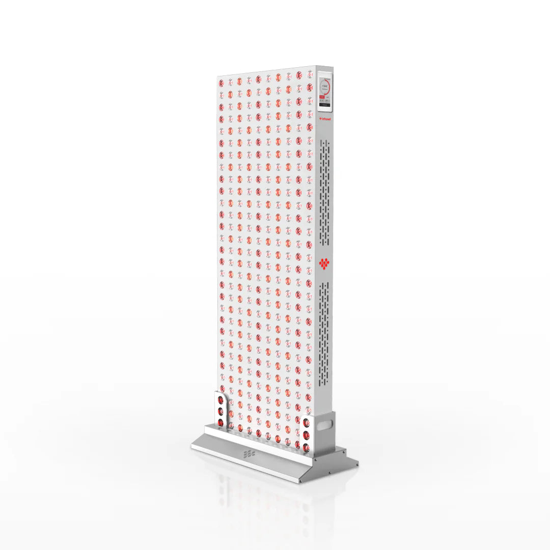 Infraredi Pro Max Plus 2.0 on its base stand, angled view
